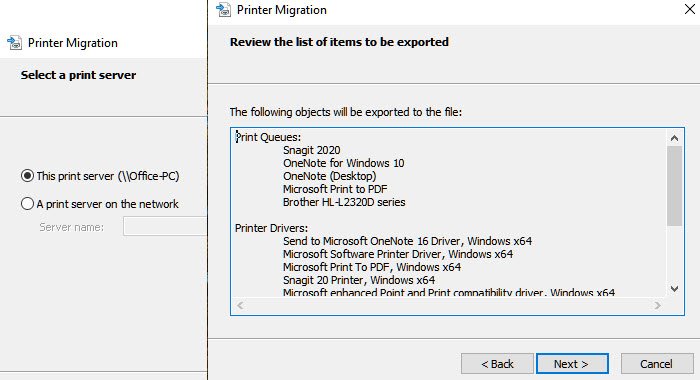Printer Migration Tool (PrintBrmUi.exe)