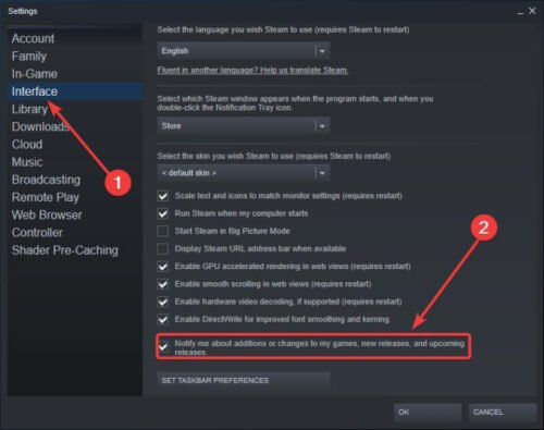 How to remove Steam pop-ups and notifications