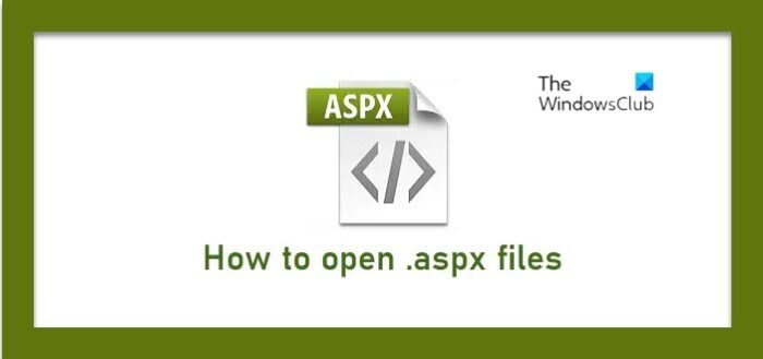 How to open .aspx file