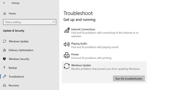 Windows Update Troubleshooter