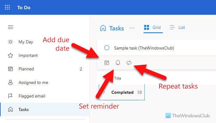 How to add Tasks in Microsoft To Do online task management tool