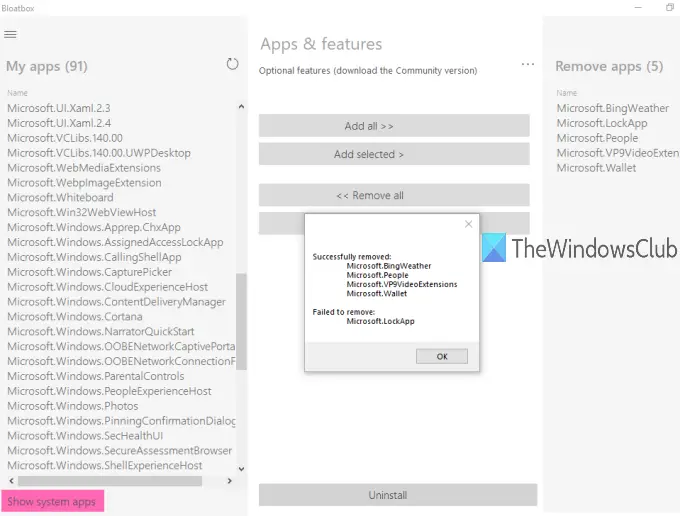 Mit Bloatbox Können Sie Integrierte Und Gesponserte Apps In Windows 10 Massenhaft Deinstallieren