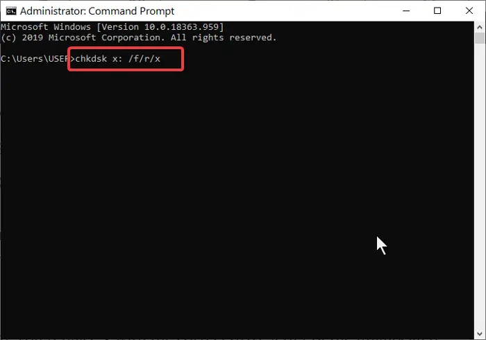 chkdsk command