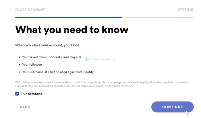 How to close or delete Spotify account permanently
