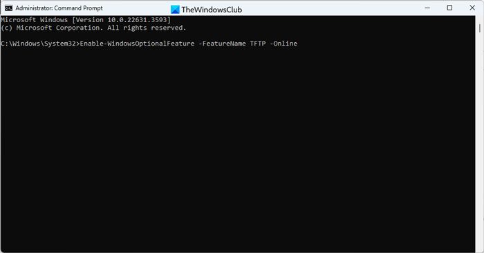 How to enable TFTP client on Windows 11/10