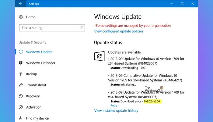 Fix Windows Update Error 0x8024a206 in Windows 11/10
