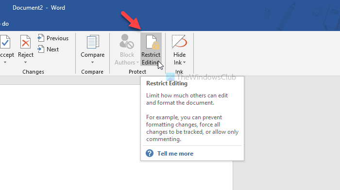 How to lock a specific part of a document in Word