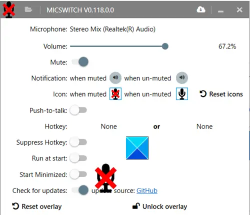 MicSwitch Mute Option