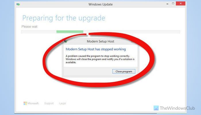 Modern Setup Host has stopped working in Windows 11/10