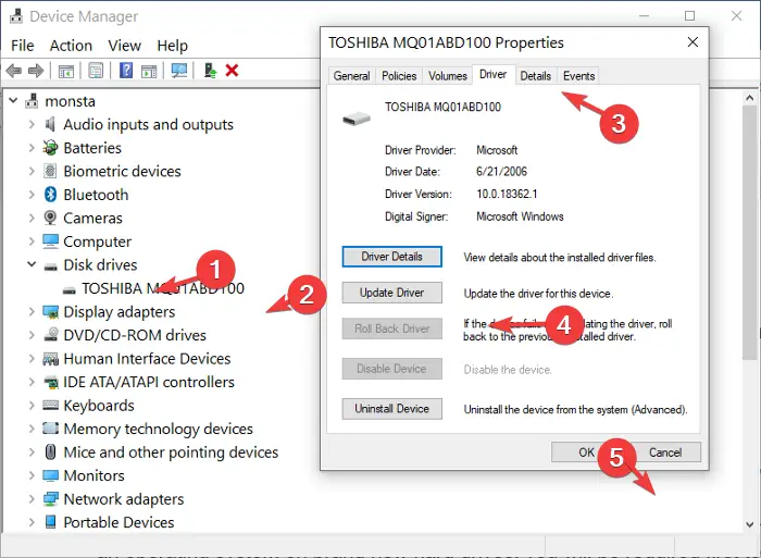 Update the hard disk firmware/driver