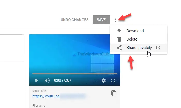 How to upload and share YouTube video privately