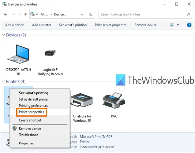 How to rename a Printer in Windows 10