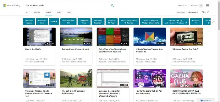 Bing Video Search