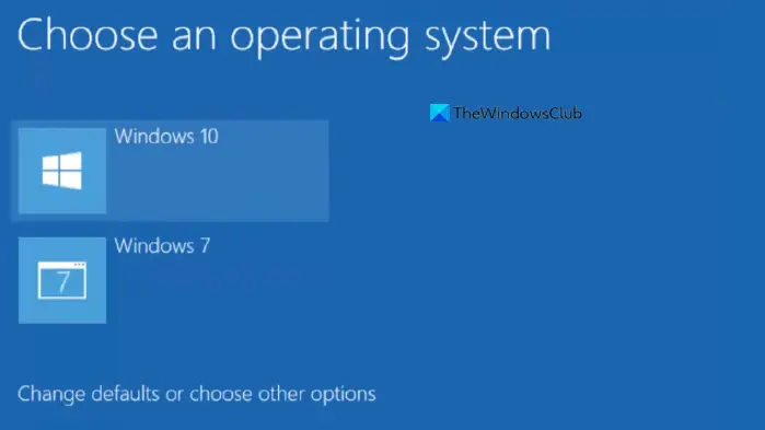 Choose default operating system