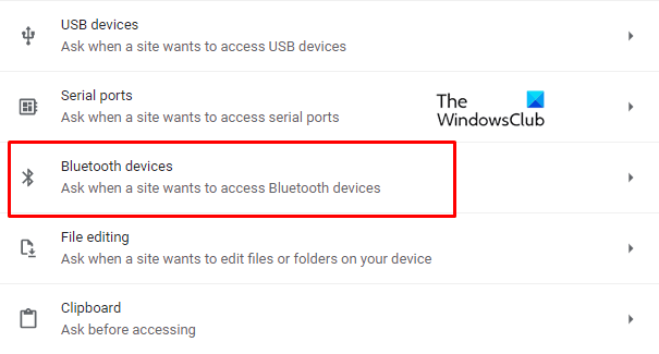 Enable Bluetooth Device Permissions in Google Chrome