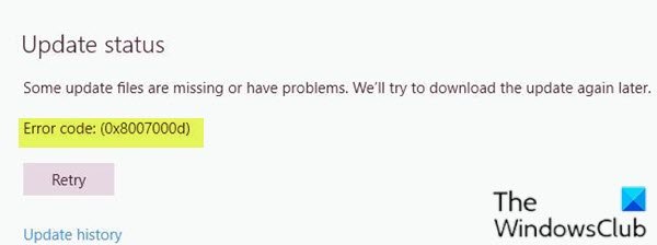 Error 0x8007000d when upgrading or updating Windows 10
