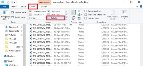 Largest files on Windows 10