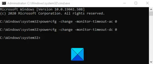 win 10 screen timeout setting