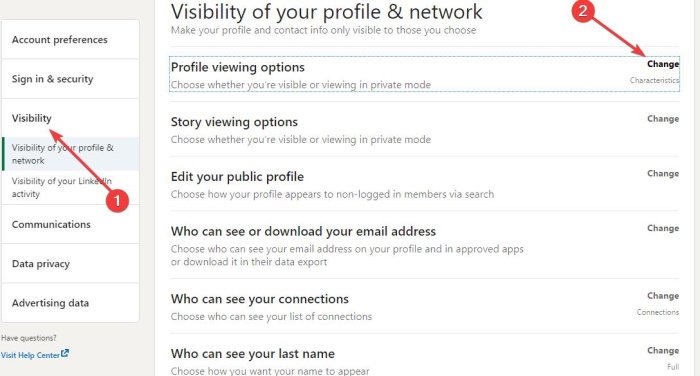 LinkedIn Private Mode