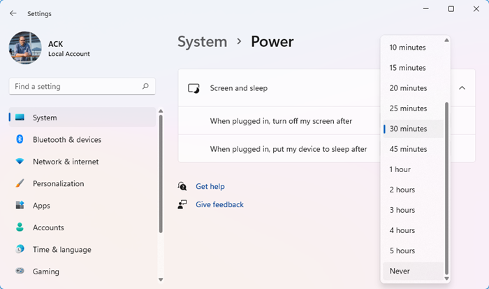 Prevent Windows screen display from turning off