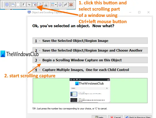Screenshot Captor with scrolling screen capture
