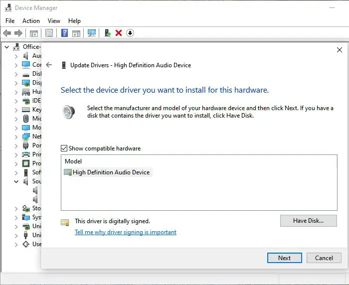 Update Audio Driver Windows