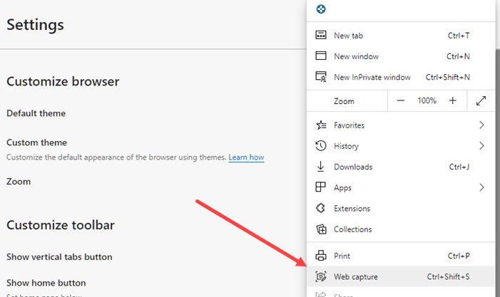 How to use Web capture in Microsoft Edge