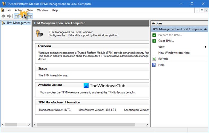 trusted platform module windows 10 reset trusted platform module windows 10 reset