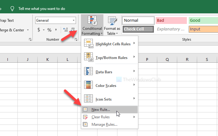 How to apply color in alternate rows or columns in Excel