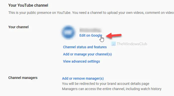 How to change the YouTube channel name