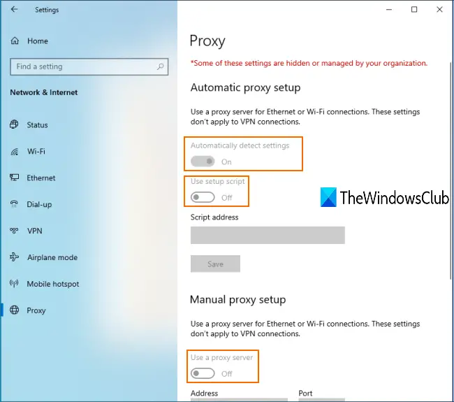 How to remove proxy settings in your browser