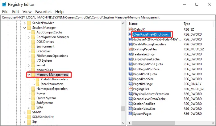 delete paging file on shutdown with group policy editor