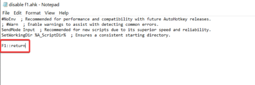 How to disable the F1 Help key in Windows 11/10