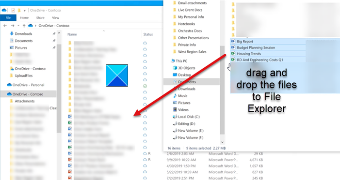 Drag and Drop Files