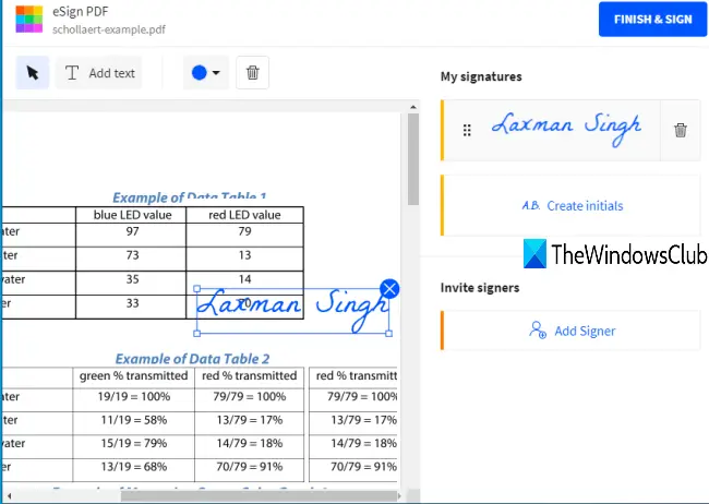 eSign PDF tool with Smallpdf service