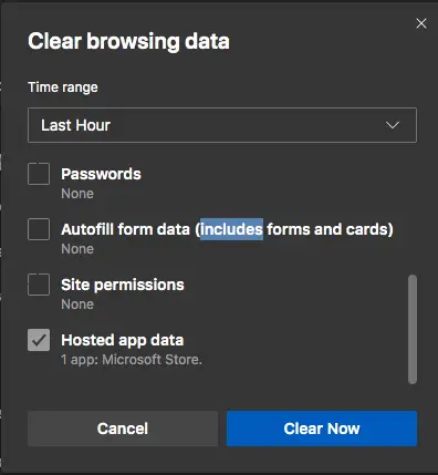 Edge browser not remembering passwords