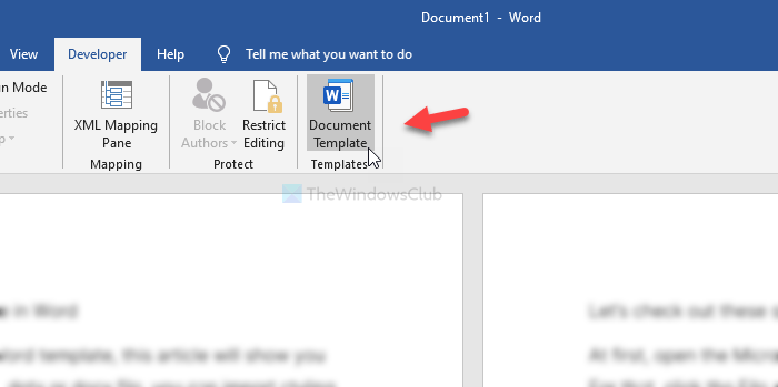 How to import formatting from a template or document in Word