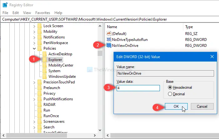 How to prevent users from accessing drives in This PC