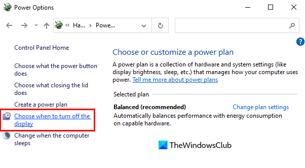 предотвратить отключение экрана Windows 10