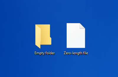 safe to delete Empty Folders or zero-byte files