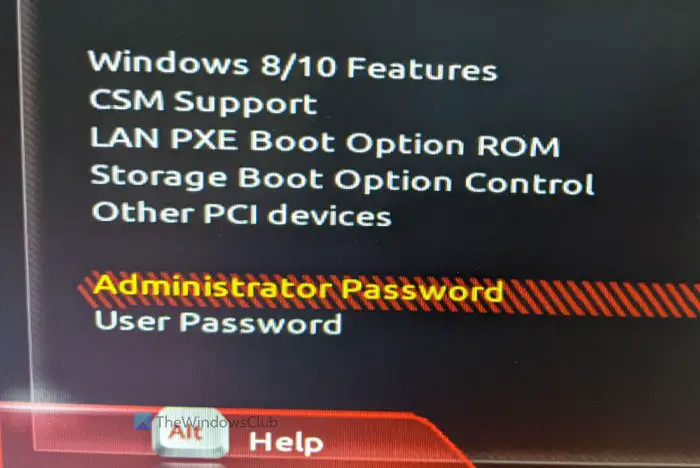 How to set and use BIOS password on Windows computer