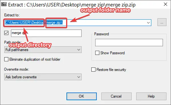 split & merge ZIP folders