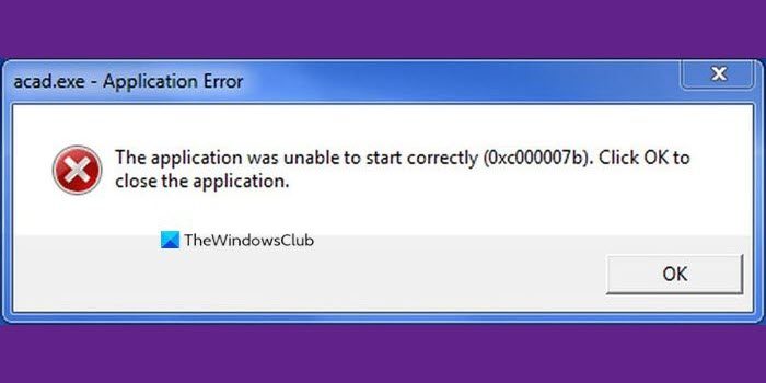 Fix The Application Was Unable to Start (0xc000007b) in Windows