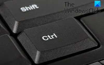 Ctrl Key not working