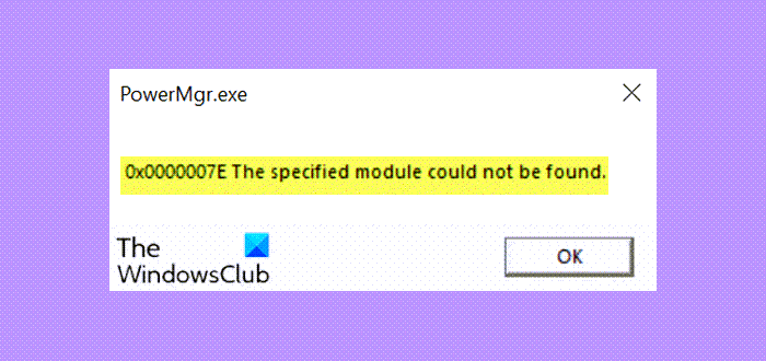 0x0000007E, The specified module could not be found