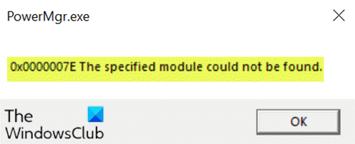 0x0000007E, The specified module could not be found