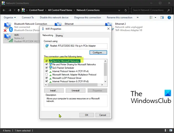 Error code 0x800704cf-Network Connections