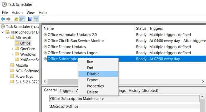 Office Subscription Task Scheduler