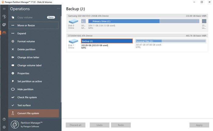 Disk Resize & Partitioning Software for Windows 10