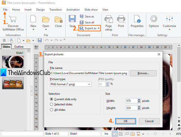 Convert PowerPoint to Image